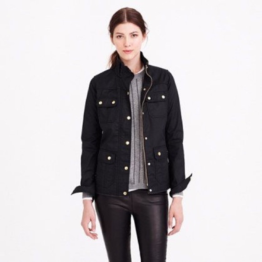J. Crew Factory Military Field Jacket Black Small